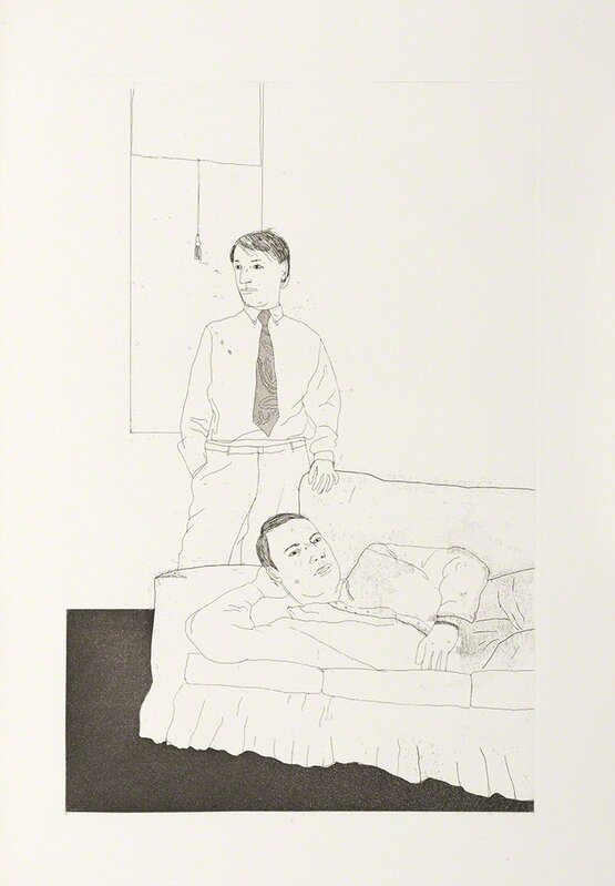 David Hockney, ‘Fourteen Poems From C. P. Cavafy (Scottish Arts Council 47-58)’, 1966, Print, Set of 12 etchings and aquatints, Doyle