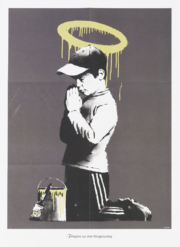 Banksy, ‘Forgive Us Our Trespassing’, 2010, Ephemera or Merchandise, Offset lithograph in colours, two-sided promotional poster for the 2010 documentary Exit Through The Gift Shop, Tate Ward Auctions
