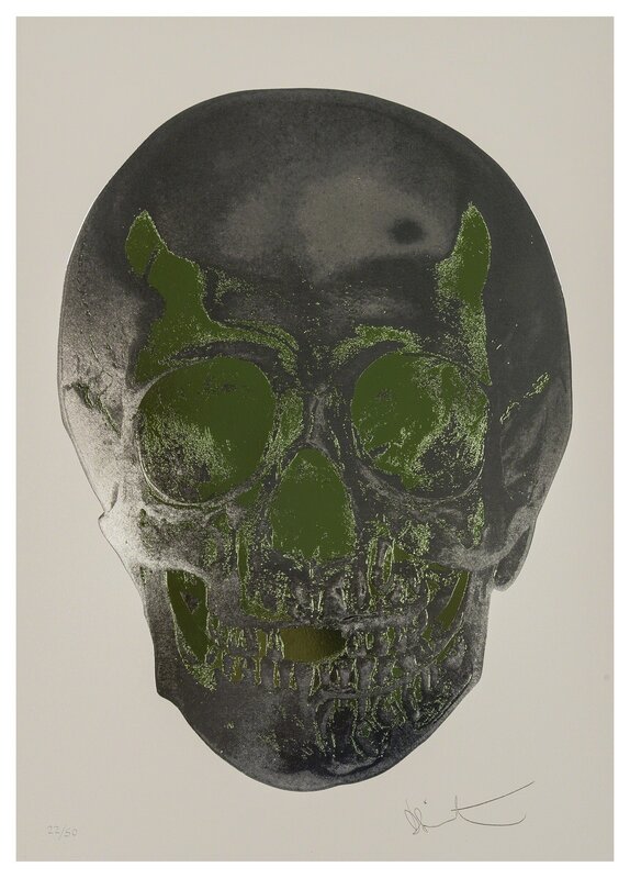Damien Hirst, ‘Till Death Do Us Part (Dove Grey, Gunmetal, Leaf Green Skull)’, 2012, Print, Screenprint, glaze and foilblock in colours, Forum Auctions
