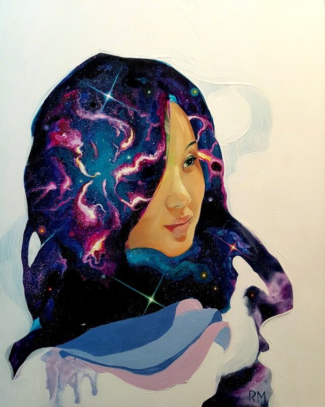Ryan Morse, ‘Nebula Girl’, 2016, Painting, Oil and acrylic, Abend Gallery