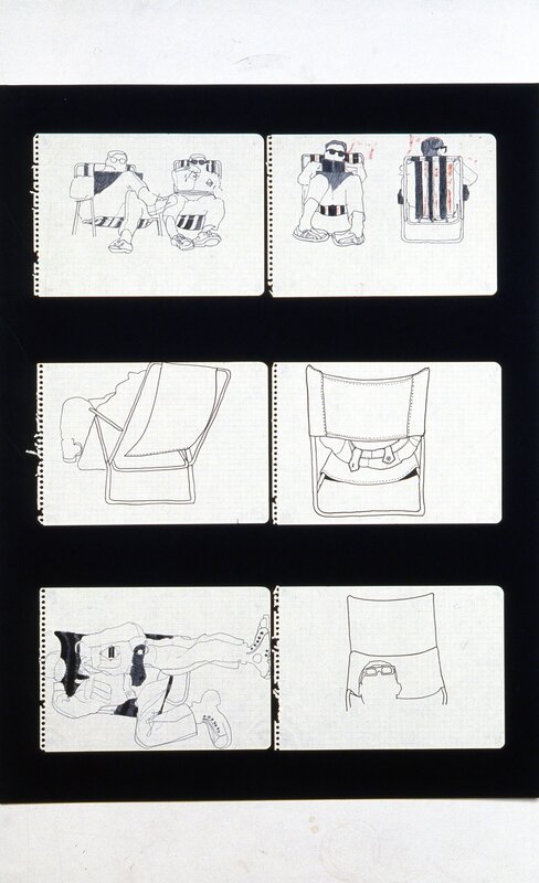 Antoni Miralda, ‘Cuaderno Castillejos #9’, 1965, Drawing, Collage or other Work on Paper, Ink on notebook paper, Henrique Faria Fine Art