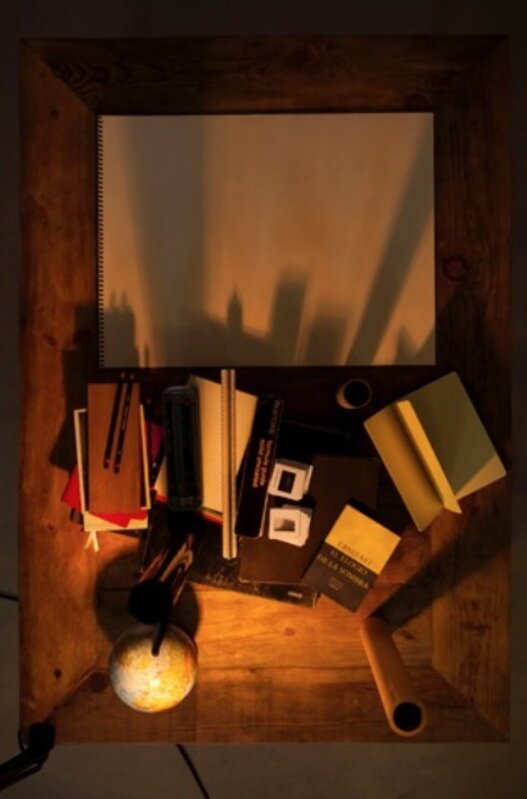 Francisco Ugarte, ‘Autorretrato’, 2012, Lamp, various object and sketchbook, Arredondo \ Arozarena