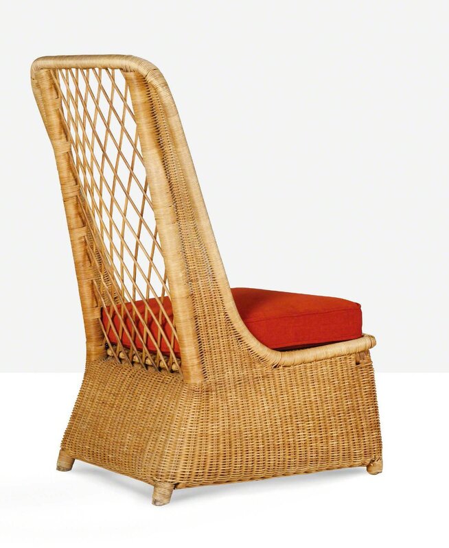 Etienne-Henri Martin (1913-1995), ‘Lounge chair’, circa 1960, Design/Decorative Art, Rattan velvet, Aguttes