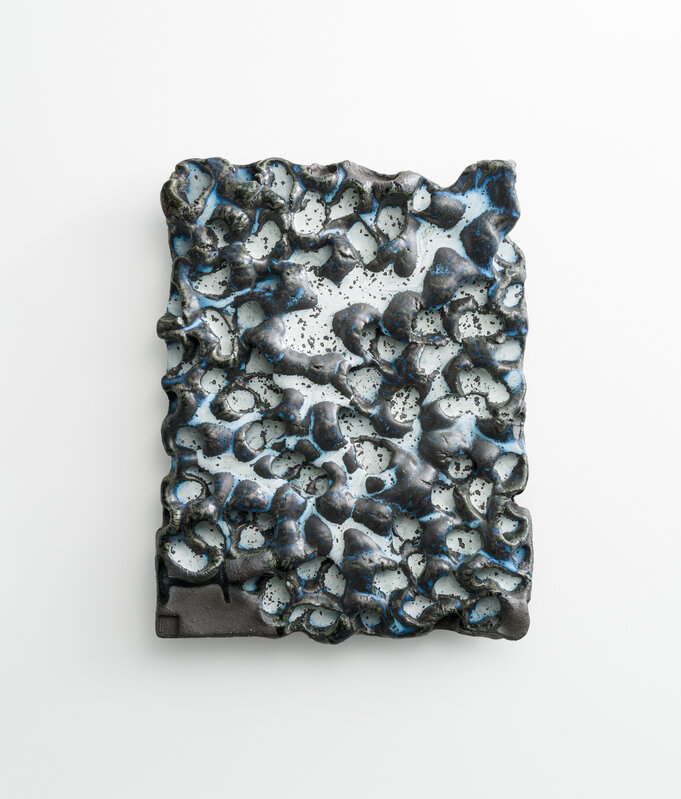 Satoru Hoshino, ‘Sansuiki-Spring Snow19-S3’, 2019, Sculpture, Glazed black stoneware panel, Sokyo Gallery