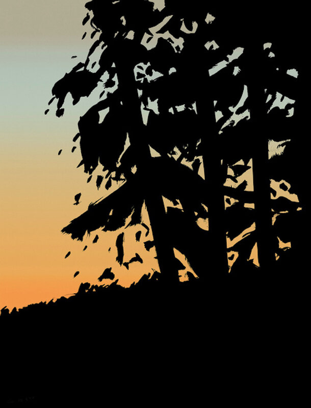 Alex Katz, ‘Sunset 1, from Sunrise Sunset Portfolio’, 2020, Print, Archival Pigment inks on Innova etching cotton rag 315 gsm paper, Gregg Shienbaum Fine Art
