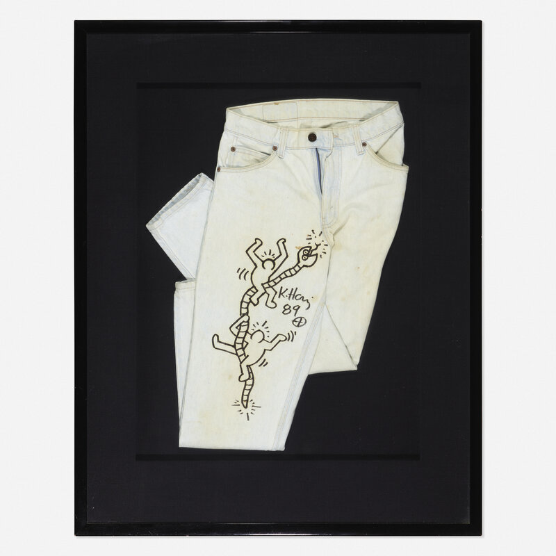 Keith Haring, ‘Untitled (Jeans)’, 1989, Other, Ink on denim, Rago/Wright/LAMA