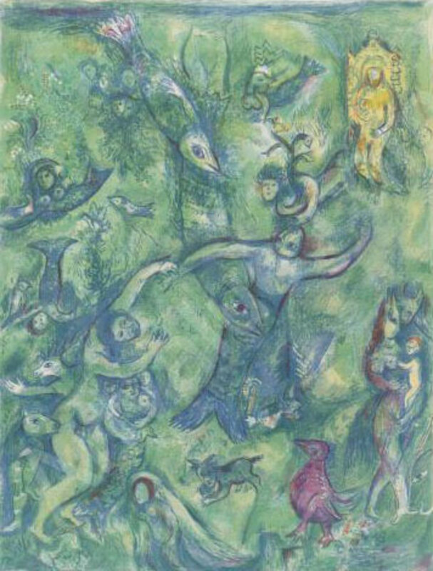 Marc Chagall, ‘Arabian Nights Book Lithograph Plate 9’, ca. 1948, Print, Lithograph, New River Fine Art