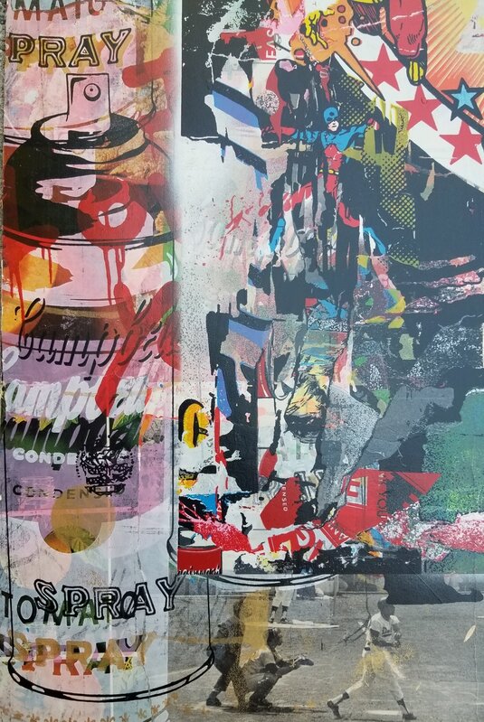 Mr. Brainwash, ‘Heroes’, 2017, Drawing, Collage or other Work on Paper, Mixed Media on Paper, with silkscreen, Intrinsic Values