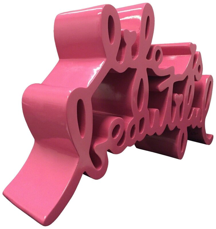 Mr. Brainwash, ‘MR BRAINWASH HARD CANDY PINK "LIFE IS BEAUTIFUL" SCULPTURE, SIGNED & NUMBERED EDITION’, 2015, Sculpture, Cast resin, Arts Limited
