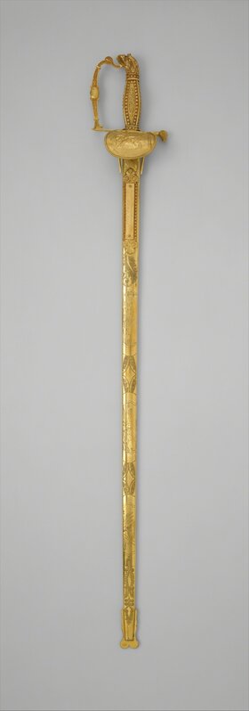 John Targee, ‘Presentation Sword and Scabbard of Brigadier General Daniel Davis (1777–1814) of the New York Militia’, ca. 1815–1817, Other, Steel, gold, silver, The Metropolitan Museum of Art
