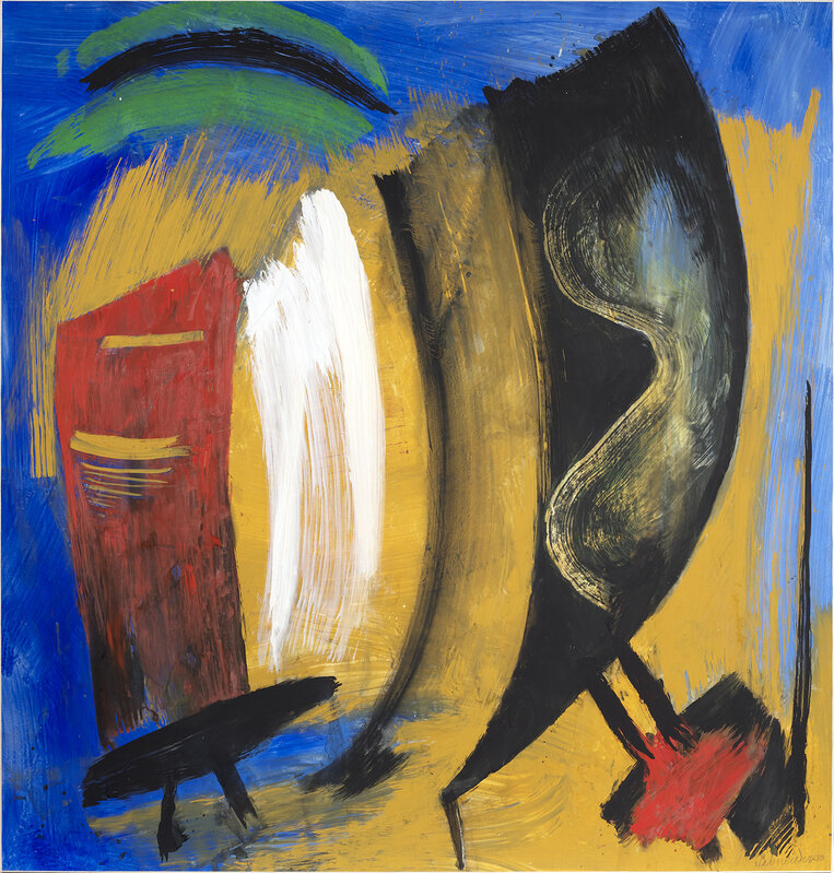 Gérard Schneider, ‘Composition 1983’, 1983, Drawing, Collage or other Work on Paper, Acrylic on paper mounted on canvas, Galerie Jean-François Cazeau