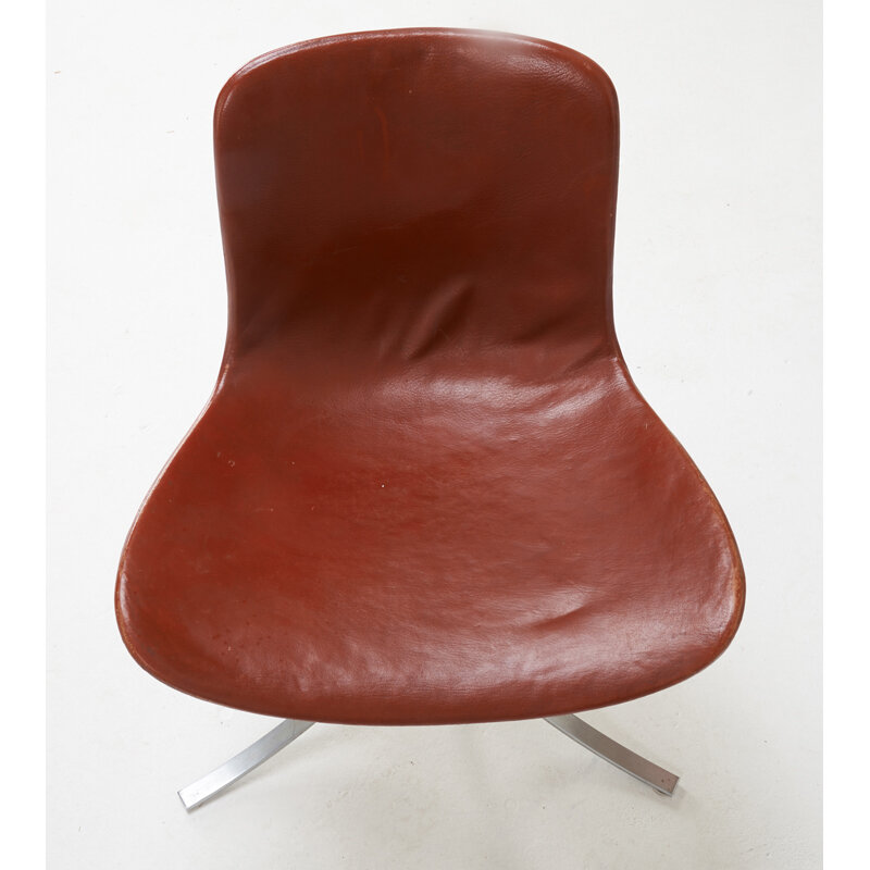 Poul Kjærholm, ‘Set Of Six Pk9 Chairs, Denmark’, 1960s, Design/Decorative Art, Chromed Steel, Leather, Rago/Wright/LAMA/Toomey & Co.