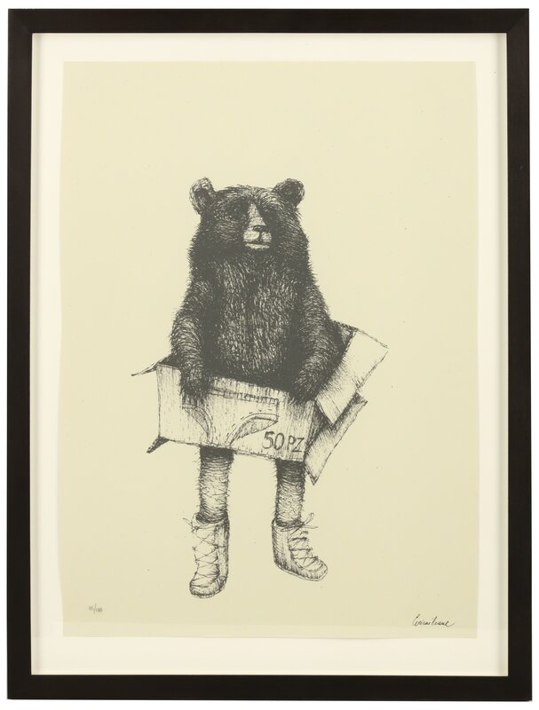 Ericilcane, ‘Grey Bear’, 2006, Print, Screenprint on paper, Chiswick Auctions