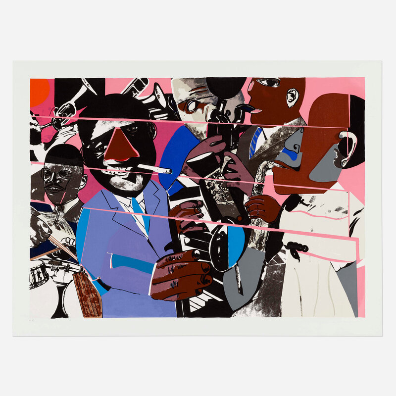 Romare Bearden, ‘Jazz II’, 1980, Print, Screenprint in colors, Rago/Wright/LAMA/Toomey & Co.
