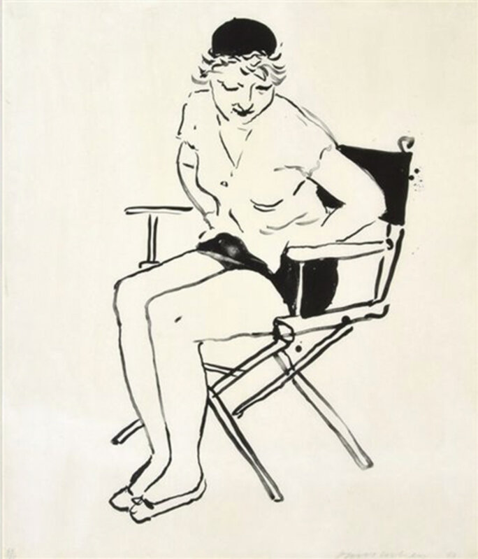David Hockney, ‘CELIA IN A DIRECTORS CHAIR’, 1980, Print, Lithograph, Belgis-Freidel Fine Art, Ltd.