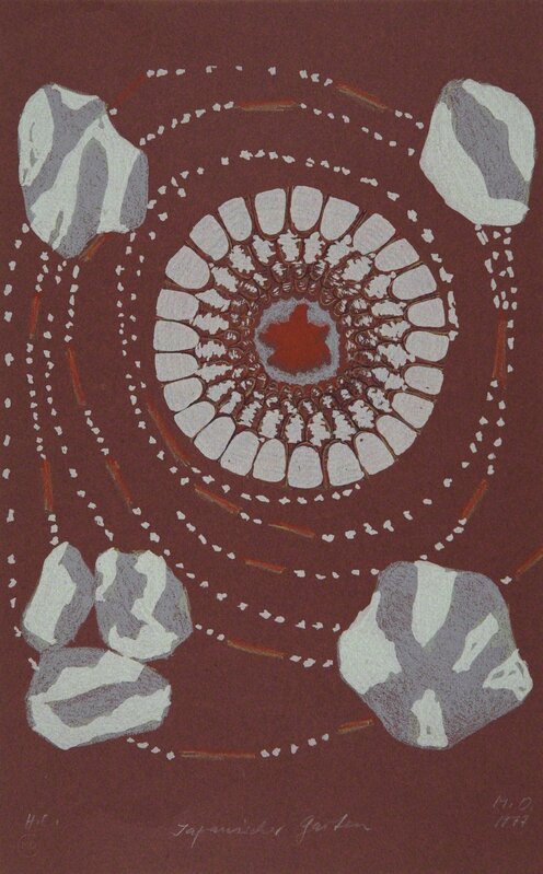 Méret Oppenheim, ‘Japanischer Garten’, 1976, Drawing, Collage or other Work on Paper, Lithography, Galerie Krinzinger