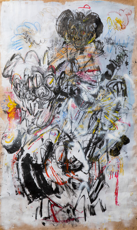 M0XC4, ‘Machine 1’, 2020, Drawing, Collage or other Work on Paper, Acrylic and pastel on paper, HOA