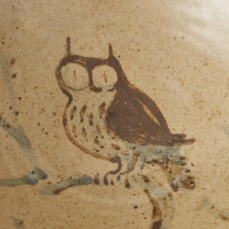 Bernard Leach, ‘Owl Bowl’, ca. 1965, Design/Decorative Art, Stoneware with brushed design, Joanna Bird Contemporary Collections