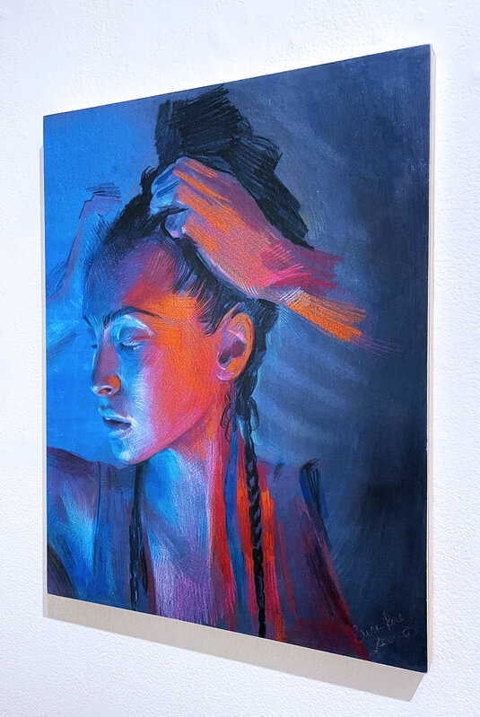 Erica Rose Levine, ‘Moonlit: Blue II’, 2022, Painting, Color pencil and acrylic wash on Arches paper, mounted on cradled wood panel, Deep Space Gallery
