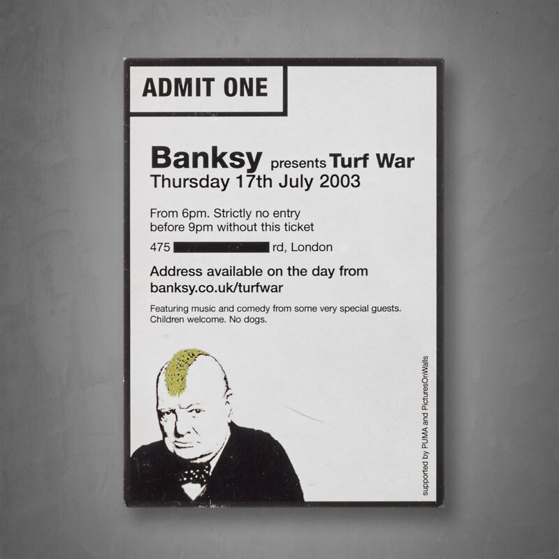 Banksy, ‘Turf War VIP Invite’, 2003, Ephemera or Merchandise, VIP Exhibition invitation, Tate Ward Auctions