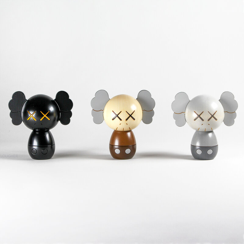 KAWS, ‘HOLIDAY JAPAN Limited Kokeshi Doll Set (Set of 3)’, 2019, Sculpture, Wood, Lougher Contemporary