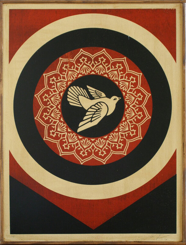 Shepard Fairey, ‘Peace Dove on Wood’, 2011, Print, Screenprint on wood, EHC Fine Art Gallery Auction