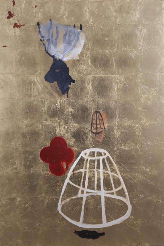 Amina Benbouchta, ‘Ménagerie pour moi’, 2014, Painting, Acrylic on gold leaf, Sabrina Amrani