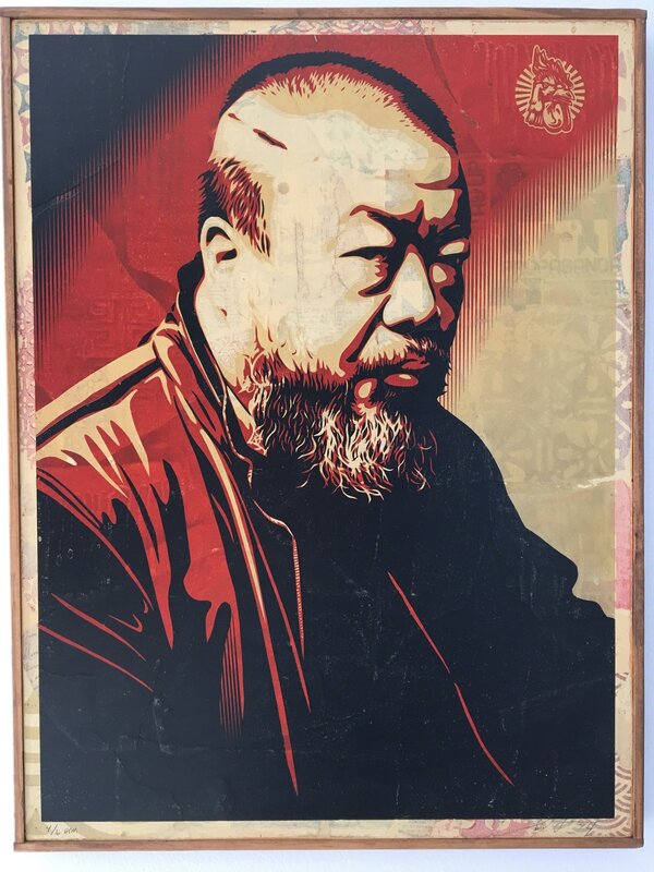 Shepard Fairey, ‘Ai Weiwei’, Painting, Hpm on wood, Galerie C.O.A