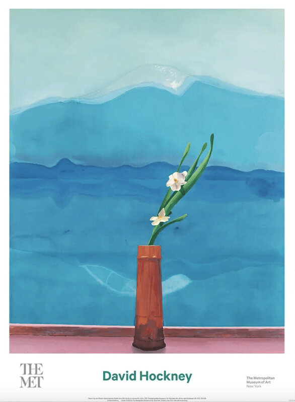 David Hockney, ‘Mount Fuji and Flowers’, 1972, Posters, Vintage exhibition poster, Baldwin Contemporary