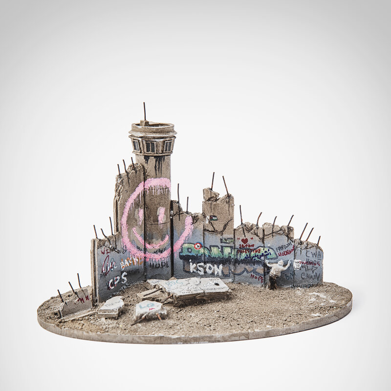 Banksy, ‘Walled Off Hotel - Smiley Tower’, Sculpture, Eight-part Souvenir Wall Section with Watch Tower, hand-painted resin sculpture, Tate Ward Auctions