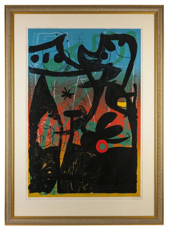 Joan Miró, ‘Mannequin Parade in Bahia’, 1969, Print, Color lithograph on wove paper under glass, John Moran Auctioneers