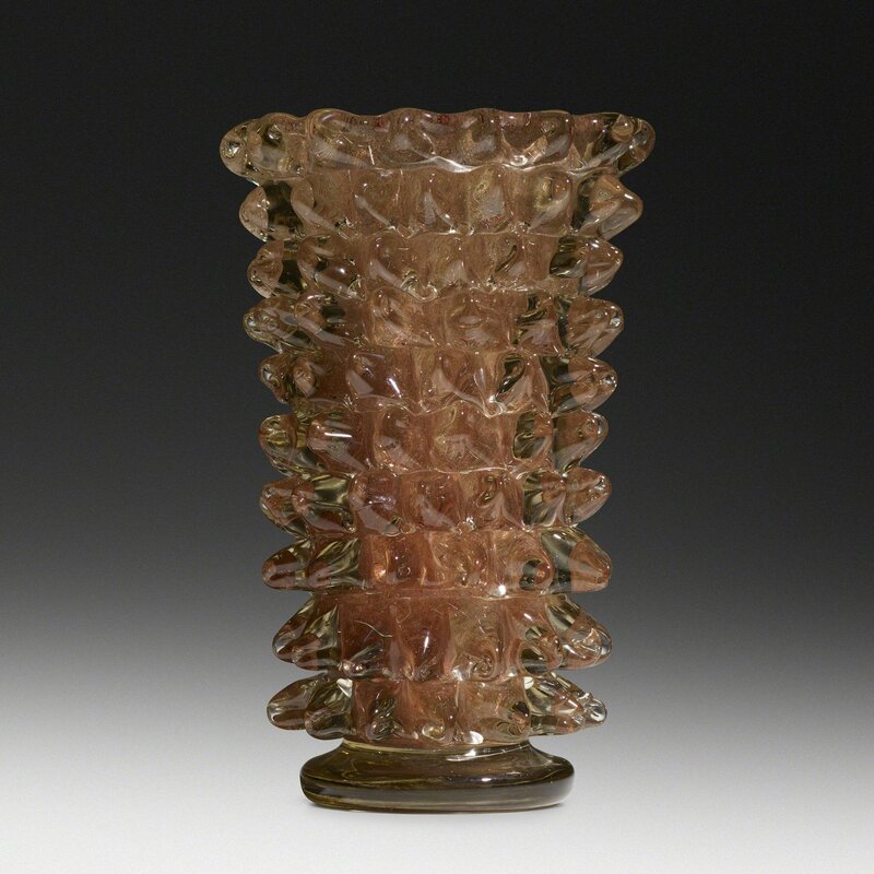 Ercole Barovier, ‘Rostrato vase’, 1938, Design/Decorative Art, Glass with applications and interior with unmelted pigment and metallic inclusions, Rago/Wright/LAMA