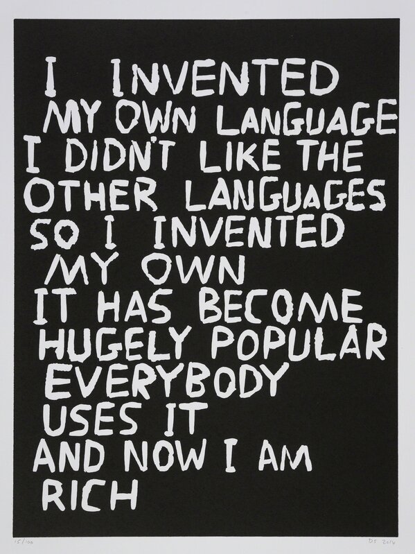 David Shrigley, ‘Untitled’, 2014, Print, Linocut printed in black, on Fabriano 5 Liscia paper, RAW Editions Gallery Auction