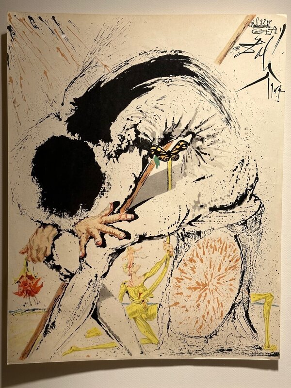 Salvador Dalí, ‘Don Quixote overwhelmed’, 1957, Drawing, Collage or other Work on Paper, Lithograph, Dali Paris