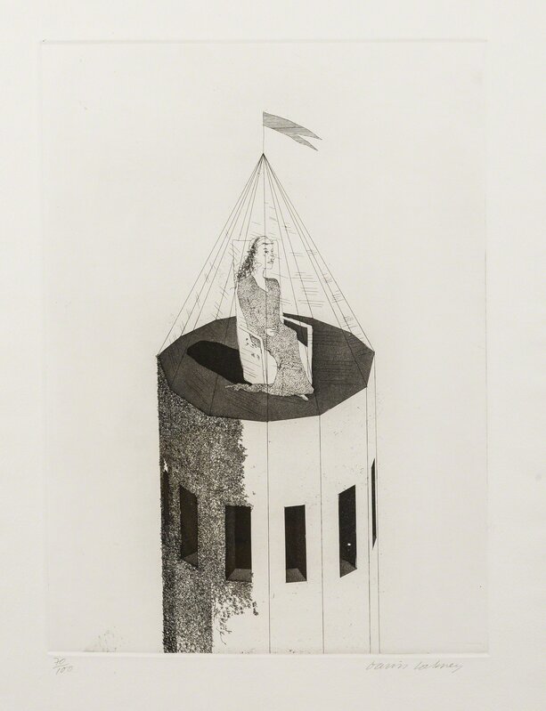 David Hockney, ‘The Princess in Her Tower (Tokyo 68)’, 1969, Print, Etching with aquatint, Forum Auctions