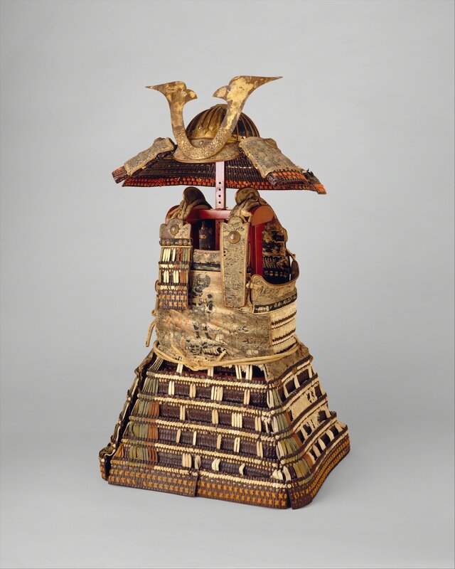Unknown Japanese, ‘Armor (Yoroi)’, early 14th century, Other, Iron, lacquer, leather, silk, gilt copper, The Metropolitan Museum of Art