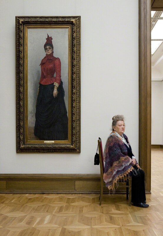 Andy Freeberg, ‘Guardians: Repin's Portrait of Baroness von Hildenbandt, State Tretyakov Gallery’, 2008, Photography, Archival pigment photograph, Clark Gallery