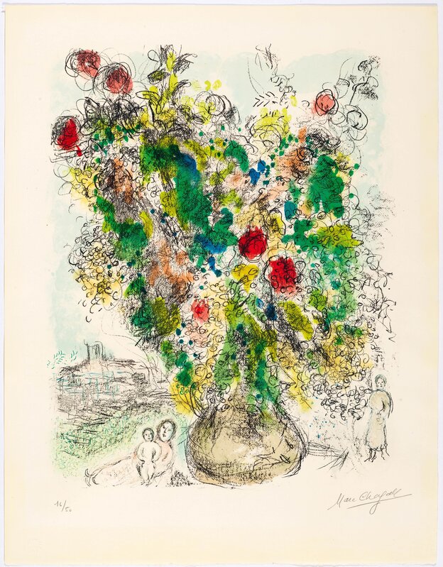 Marc Chagall, ‘Roses et Mimosa’, 1975, Print, Colour lithograph, Koller Auctions