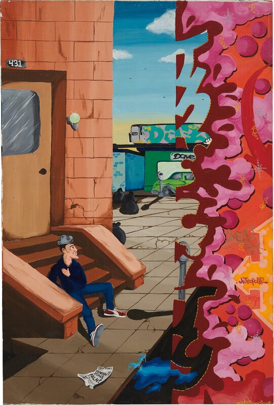 Chris DAZE Ellis, ‘The City’, 1983, Painting, Oil and spray paint on canvas, Phillips