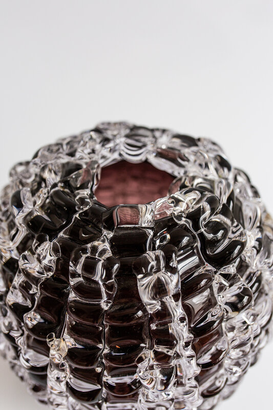 Katherine Huskie, ‘Rauch Topaz Echinus’, 2021, Sculpture, Squeezed molten glass, sculptural vase, Spazio Nobile