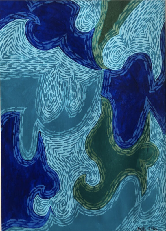 Irene Was, ‘Vibrations Variations In Color:   A Study for High Neighbor’, 2000, Painting, Acrylic on Canvas, Visual Artists Group