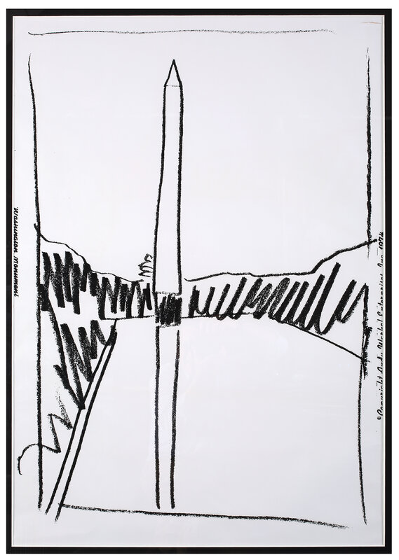 Andy Warhol, ‘Washington Monument’, 1974, Print, Screenprint on wallpaper, RestelliArtCo.