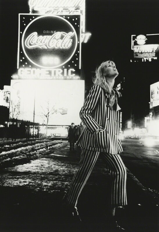 Steve Schapiro, ‘Nico in Times Square, New York’, 1965, Photography, Gelatin silver print; printed later, Howard Greenberg Gallery