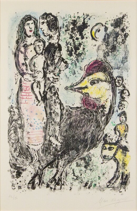 Marc Chagall, ‘Family with a Rooster’, 1969, Print, Original lithograph in colors, Heather James Fine Art Gallery Auction