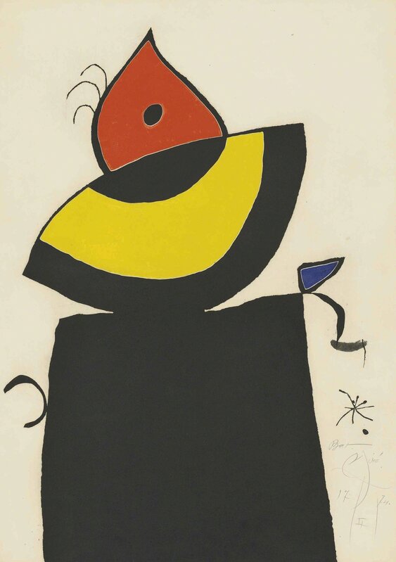 Joan Miró, ‘Plate 5 from: Quatre colors aparien el món’, 1974, Print, Etching and aquatint in colours with embossing on Arches wove paper, Christie's