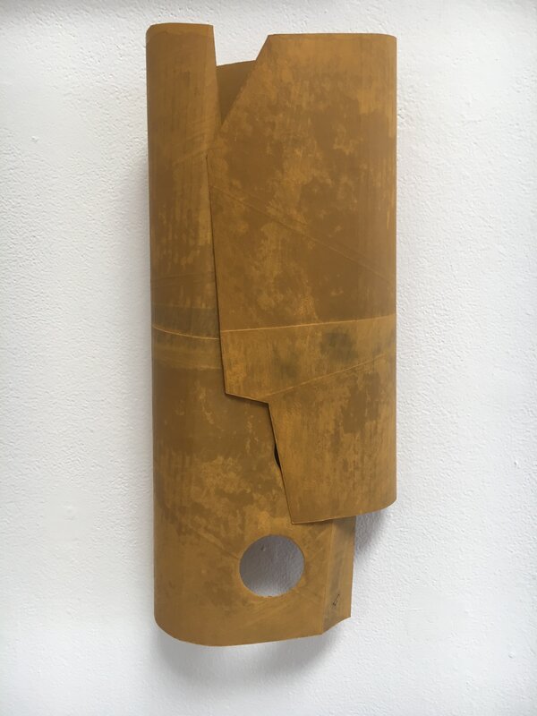 Manfred Müller, ‘Oxid Yellow Prelude #7’, 2019, Sculpture, Oil Color on Fabriano Paper, ROSEGALLERY