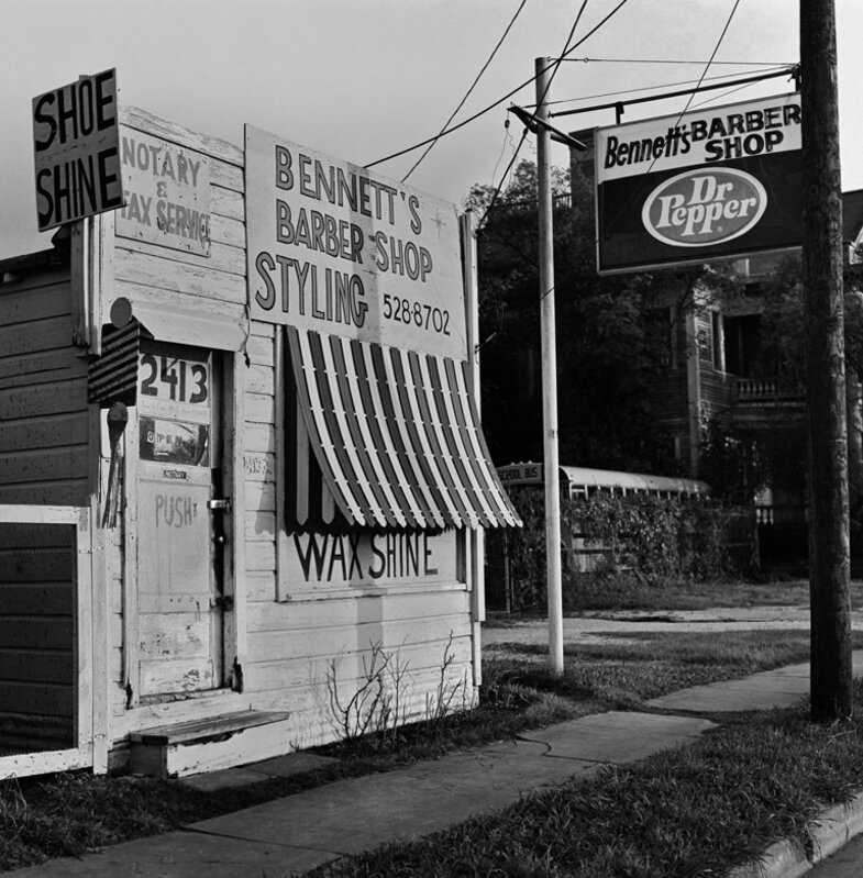 Earlie Hudnall, Jr., ‘Bennet's Barber Shop’, 1989, Photography, Gelatin silver print, PDNB Gallery