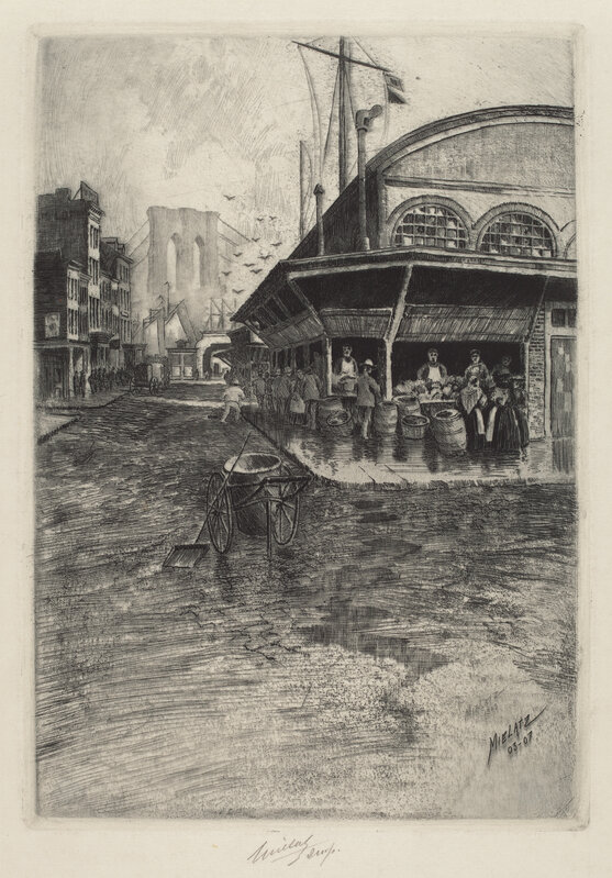 Charles Frederick William Mielatz, ‘Catherine Market’, 1903/1907, Print, Etching and aquatint, National Gallery of Art, Washington, D.C.
