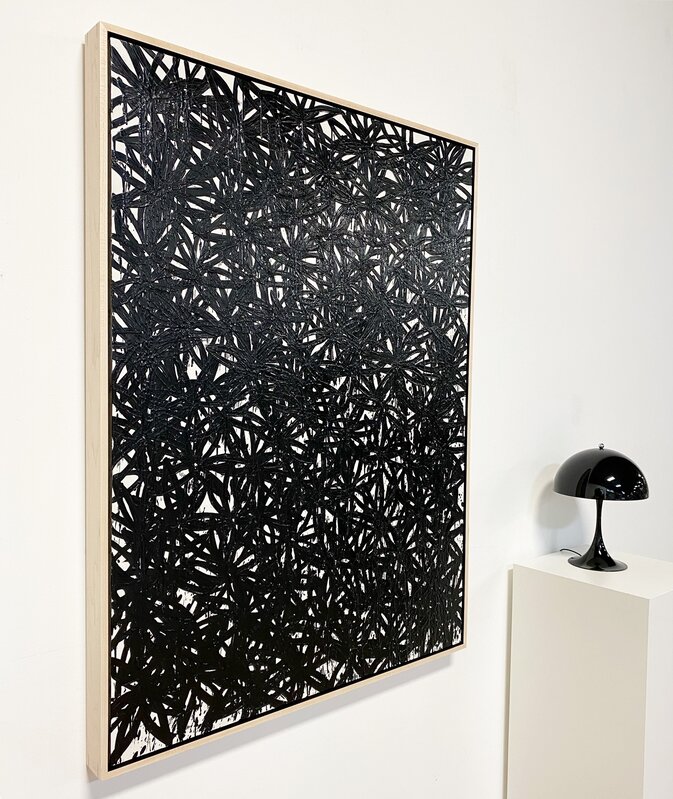 John O'Hara, ‘Daisies, Black.’, 2020, Painting, Encaustic on Board., Forsyth