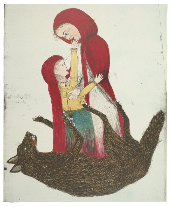 Kiki Smith, ‘Born’, 2002, Print, Lithograph in 12 colors with appliqué, Universal Limited Art Editions